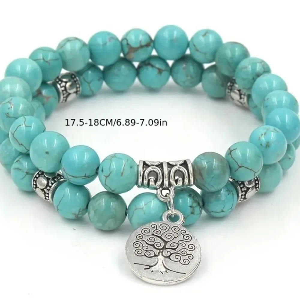 Natural Stone Tree Of Life Bracelet